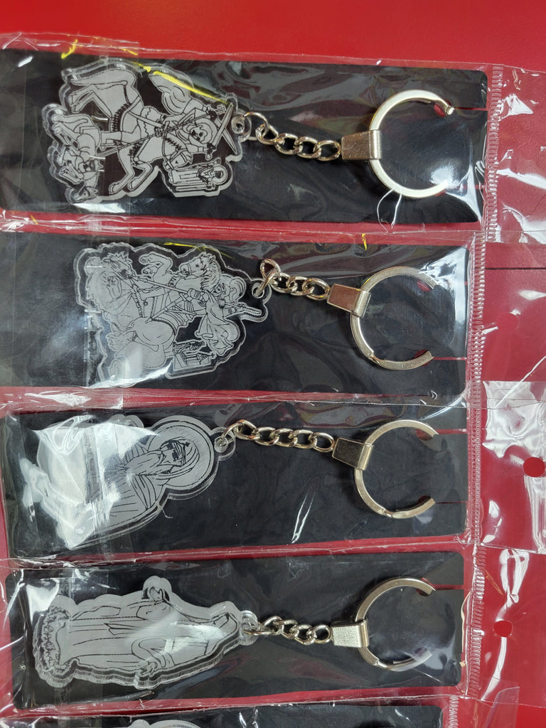 Medalia for Keys Glass with Saints Picture or Cross