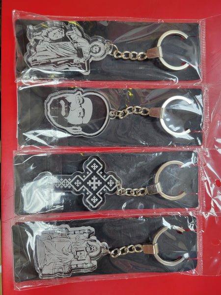 Medalia for Keys Glass with Saints Picture or Cross
