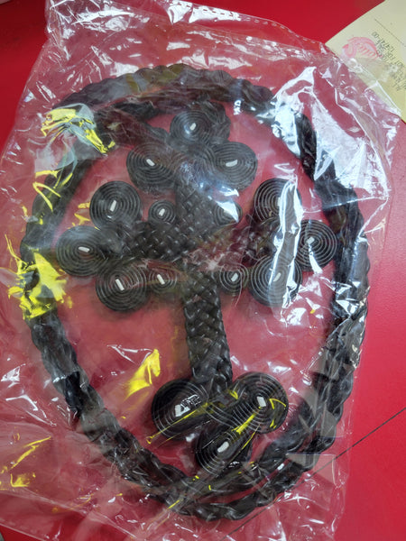 Priest cross with rope Made br leather