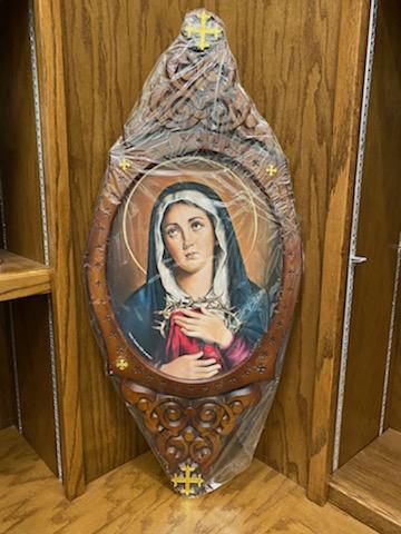 Pictures of Saints with Wood Frame