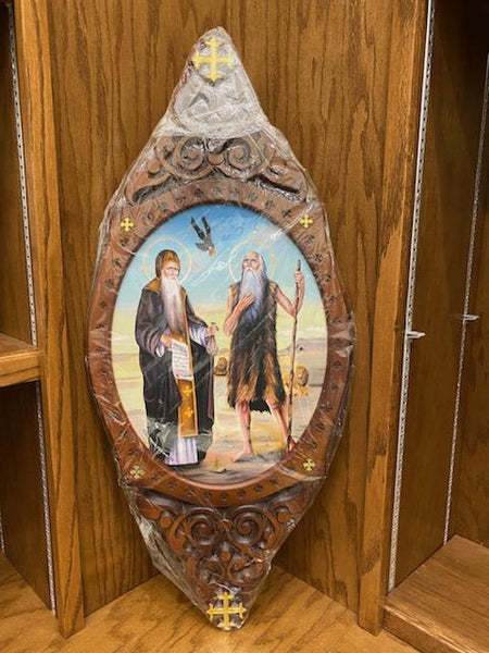 Pictures of Saints with Wood Frame