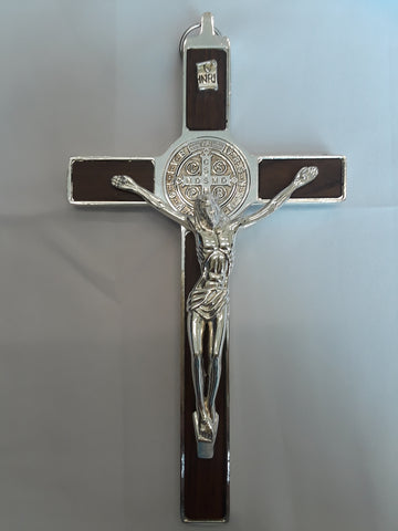 Cross Silver and Brown Color