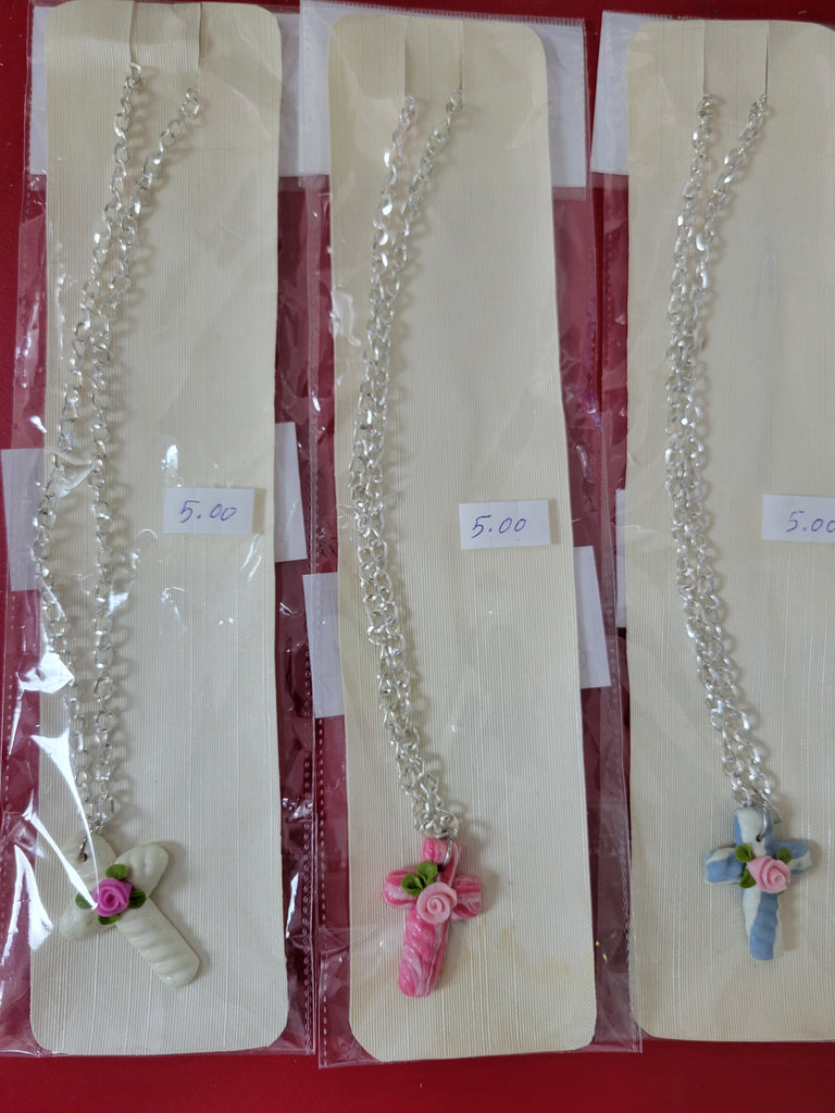 Cross with Chain white Color