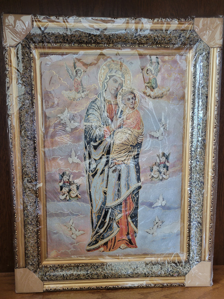 St. Mary and Jesus Picture (71x53)cm Double Frame.