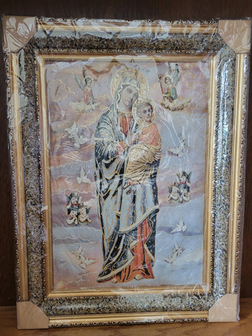 St. Mary and Jesus Picture (71x53)cm Double Frame.