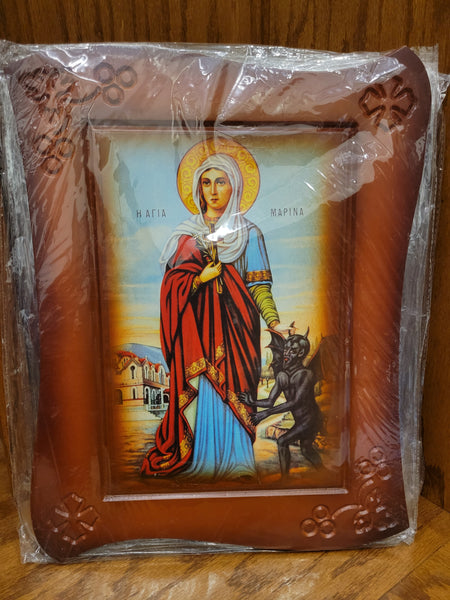 Saints Pictures with wood frame (40x30)cm