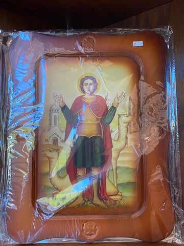 St. Mina Picture with wood frame (40x30)cm